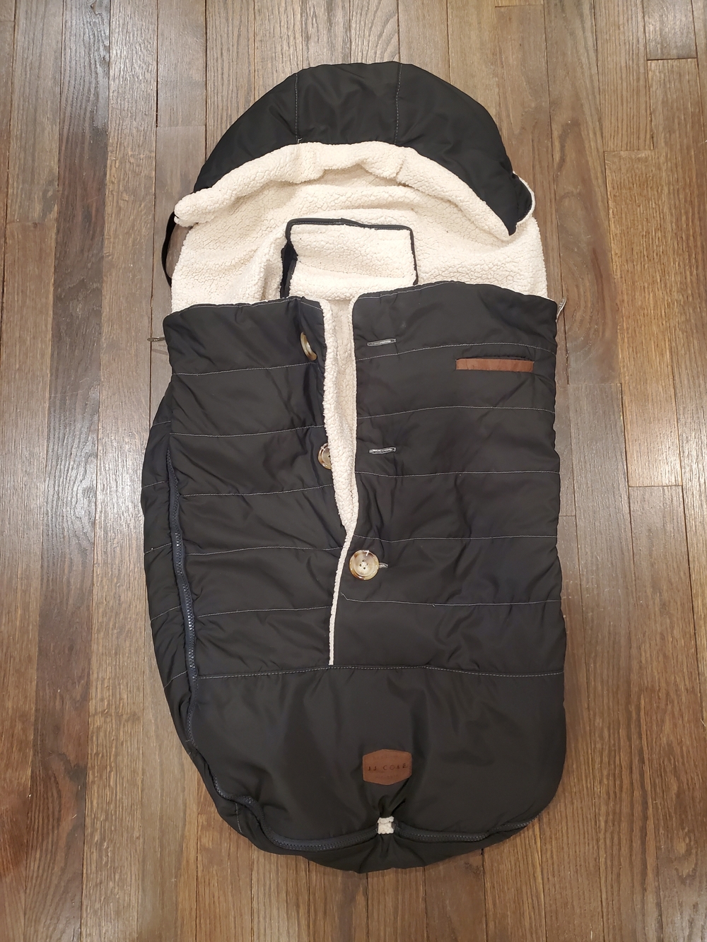 JJ Cole Bundle Me Winter Baby Car Seat Cover and Bunting Bag Urban Black Weather